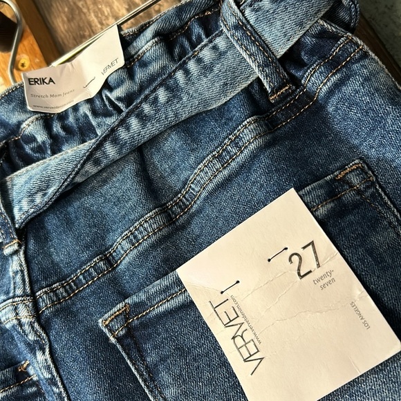 Verevet 27 blue wash paper-bag top jeans with belt - Picture 15 of 16